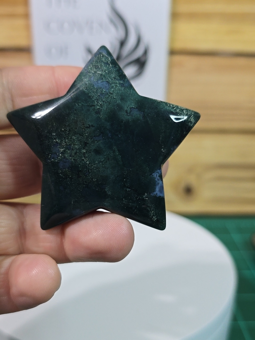 Moss Agate Star